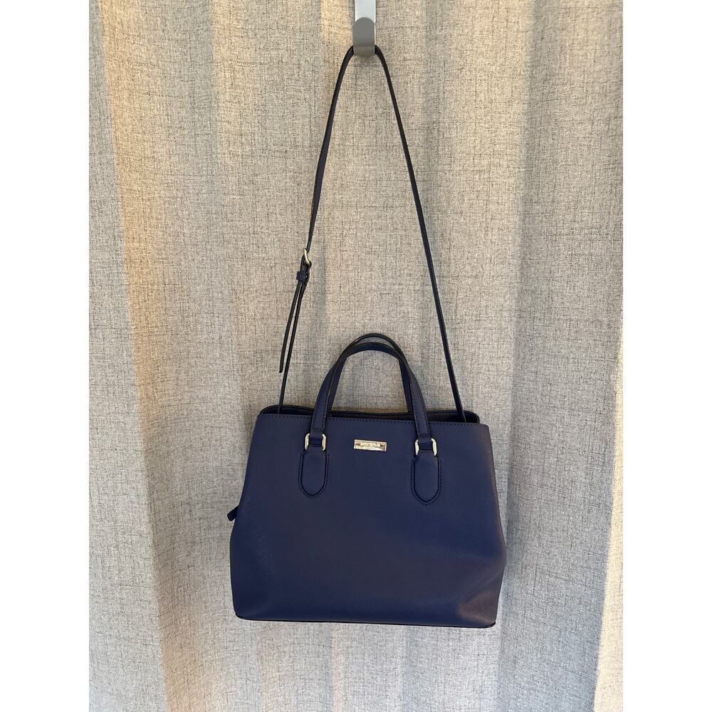 Vintage Kate Spade Navy Leather Handbag